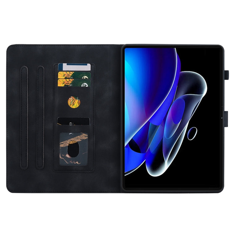 For Realme Pad X Lily Embossed Leather Tablet Case(Black) - Realme by PMC TechLife | Online Shopping South Africa | PMC TechLife | Buy Now Pay Later Mobicred
