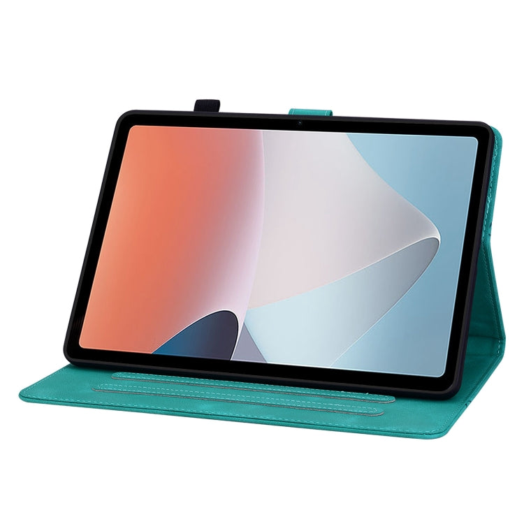 For OPPO Pad Air Lily Embossed Leather Tablet Case(Green) - free shipping - PMC TechLife - Order now!