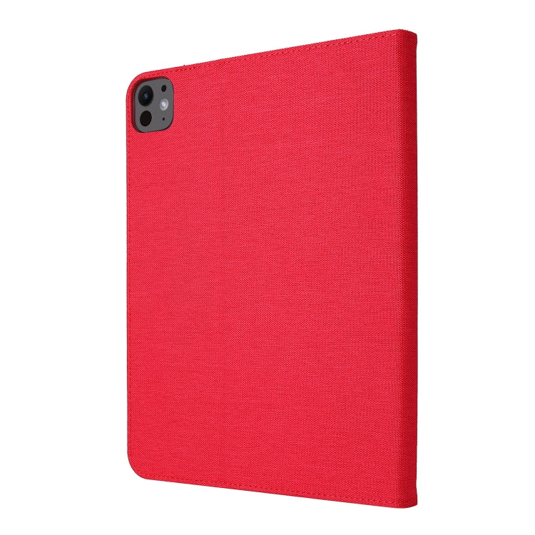 For iPad Air 13 2024 Fabric Leather Tablet Case(Red) - iPad Air 13 2024 Cases by PMC Jewellery | Online Shopping South Africa | PMC Jewellery | Buy Now Pay Later Mobicred