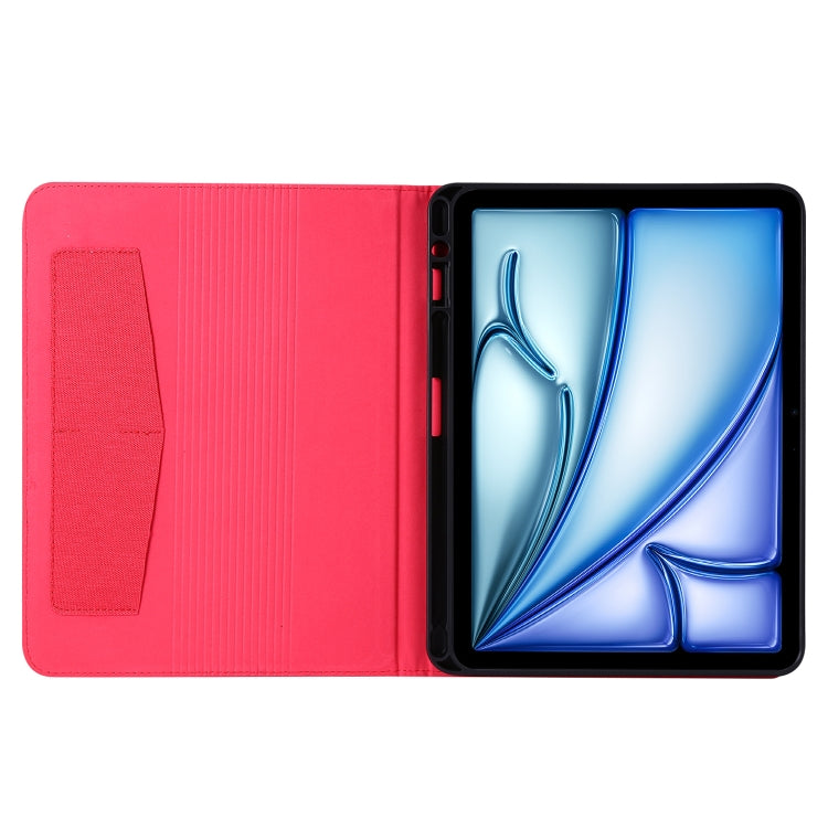 For iPad Air 13 2024 Fabric Leather Tablet Case(Red) - iPad Air 13 2024 Cases by PMC TechLife | Online Shopping South Africa | PMC TechLife | Buy Now Pay Later Mobicred