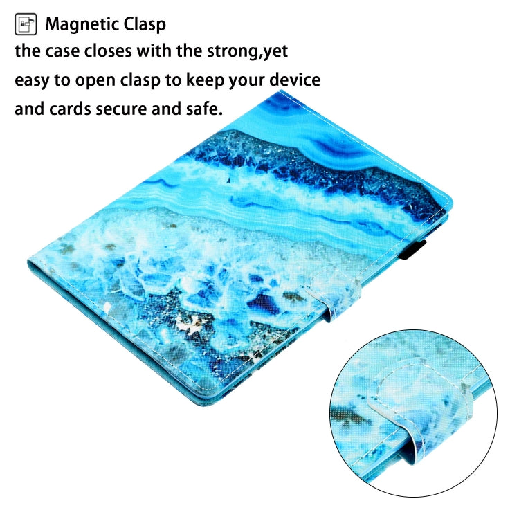 For iPad Pro 11 2024 Coloured Drawing Stitching Smart Leather Tablet Case(Blue Marble) - iPad Pro 11 2024 Cases by PMC TechLife | Online Shopping South Africa | PMC TechLife | Buy Now Pay Later Mobicred
