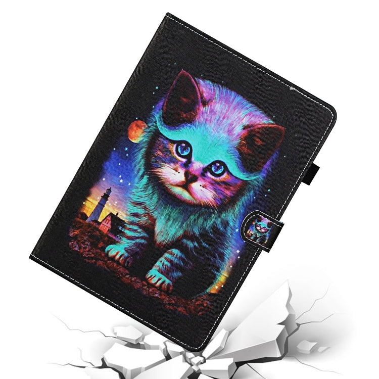 For iPad Pro 11 2024 Coloured Drawing Stitching Smart Leather Tablet Case(Night Cat) - iPad Pro 11 2024 Cases by PMC TechLife | Online Shopping South Africa | PMC TechLife | Buy Now Pay Later Mobicred