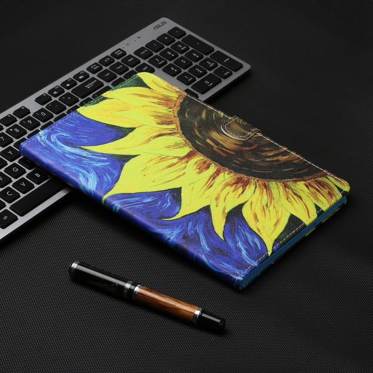 For iPad Pro 11 2024 Coloured Drawing Stitching Smart Leather Tablet Case(Sunflower) - iPad Pro 11 2024 Cases by PMC Jewellery | Online Shopping South Africa | PMC Jewellery | Buy Now Pay Later Mobicred