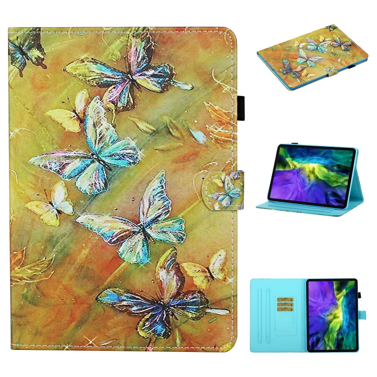 For iPad Pro 11 2024 Coloured Drawing Stitching Smart Leather Tablet Case(Butterfly) - iPad Pro 11 2024 Cases by PMC Jewellery | Online Shopping South Africa | PMC Jewellery | Buy Now Pay Later Mobicred