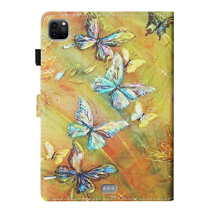 For iPad Pro 11 2024 Coloured Drawing Stitching Smart Leather Tablet Case(Butterfly) - iPad Pro 11 2024 Cases by PMC Jewellery | Online Shopping South Africa | PMC Jewellery | Buy Now Pay Later Mobicred