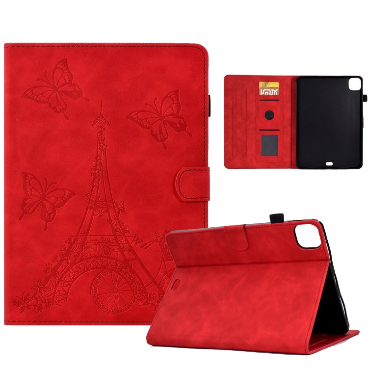 For iPad Pro 11 2024 Tower Embossed Leather Smart Tablet Case(Red) - iPad Pro 11 2024 Cases by PMC TechLife | Online Shopping South Africa | PMC TechLife | Buy Now Pay Later Mobicred