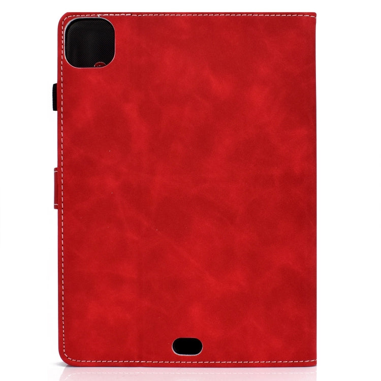 For iPad Pro 11 2024 Cowhide Texture Tablet Leather Smart Case(Red) - iPad Pro 11 2024 Cases by PMC TechLife | Online Shopping South Africa | PMC TechLife | Buy Now Pay Later Mobicred