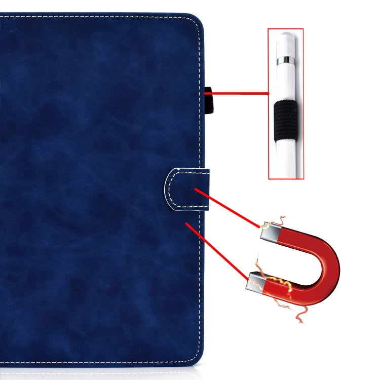 For iPad Pro 11 2024 Cowhide Texture Tablet Leather Smart Case(Blue) - iPad Pro 11 2024 Cases by PMC TechLife | Online Shopping South Africa | PMC TechLife | Buy Now Pay Later Mobicred