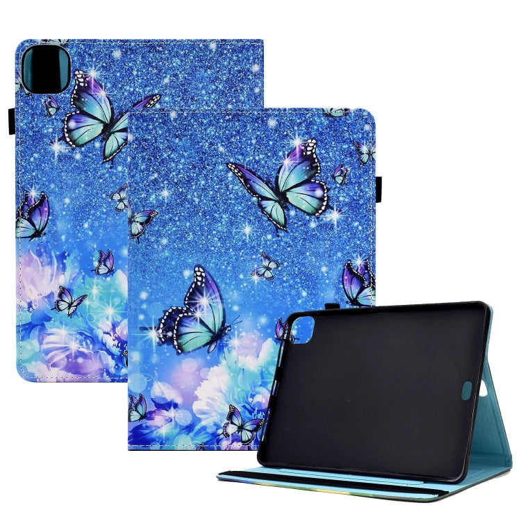 For iPad Pro 11 2024 Painted Elastic Band Smart Leather Tablet Case(Butterfly) - iPad Pro 11 2024 Cases by PMC Jewellery | Online Shopping South Africa | PMC Jewellery | Buy Now Pay Later Mobicred