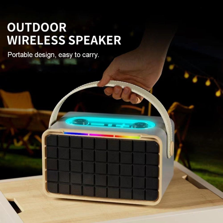 NewRixing NR8801 15W Portable Outdoor Bluetooth Speaker TWS Stereo Speaker(Gray) - free shipping - PMC Jewellery - Order now!