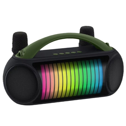 NewRixing NR-222 Portable Outdoor Dual Mic Colorful Wireless Bluetooth Speaker(Green) - Desktop Speaker by NewRixing | Online Shopping South Africa | PMC Jewellery | Buy Now Pay Later Mobicred