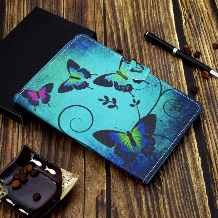 For iPad Pro 11 2024 Painted Stitching Smart Leather Tablet Case(Green Butterflies) - iPad Pro 11 2024 Cases by PMC Jewellery | Online Shopping South Africa | PMC Jewellery | Buy Now Pay Later Mobicred