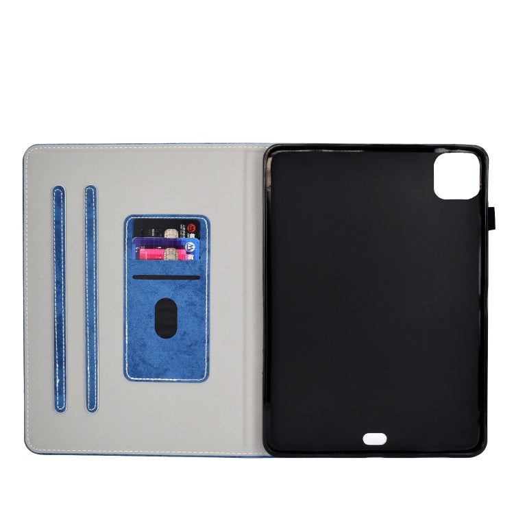 For iPad Pro 11 2024 Marble Style Cloth Texture Smart Leather Tablet Case(Blue) - iPad Pro 11 2024 Cases by PMC TechLife | Online Shopping South Africa | PMC TechLife | Buy Now Pay Later Mobicred