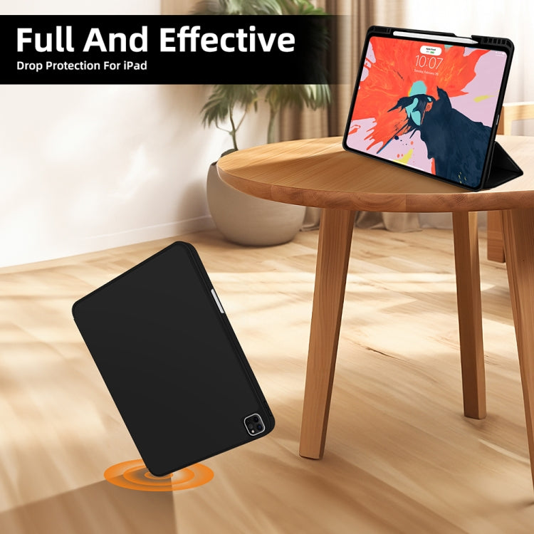 For iPad Pro 13 2024 3-fold TPU Smart Leather Tablet Case with Pen Slot(Black) - iPad Pro 13 2024 Cases by PMC TechLife | Online Shopping South Africa | PMC TechLife | Buy Now Pay Later Mobicred