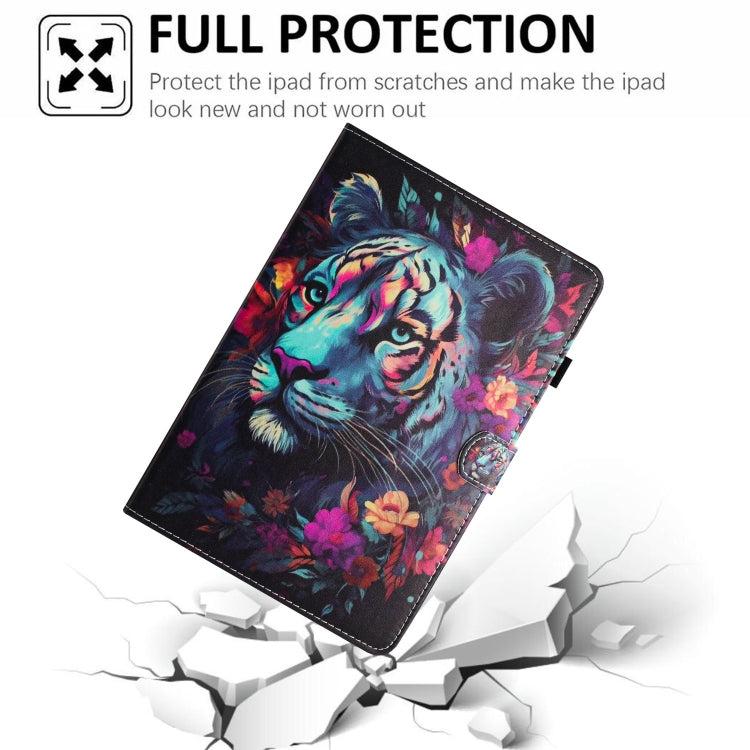 For iPad Pro 11 2024 Painted Litchi Leather Sewing Smart Tablet Case(Tiger) - iPad Pro 11 2024 Cases by PMC Jewellery | Online Shopping South Africa | PMC Jewellery | Buy Now Pay Later Mobicred