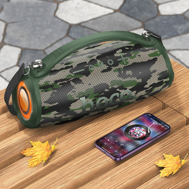 hoco HA4 Surge Outdoor Bluetooth 5.3 Speaker Support TWS / FM(Camouflage Green) - Desktop Speaker by hoco | Online Shopping South Africa | PMC Jewellery | Buy Now Pay Later Mobicred