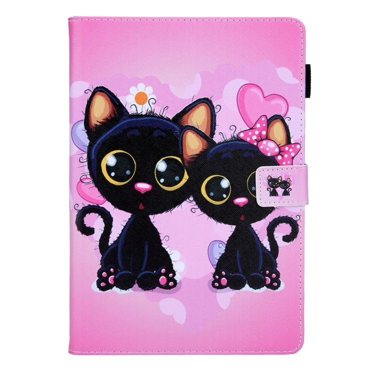 For iPad Pro 11 2024 Colored Drawing Leather Smart Tablet Case(Two Black Cats) - iPad Pro 11 2024 Cases by PMC Jewellery | Online Shopping South Africa | PMC Jewellery | Buy Now Pay Later Mobicred