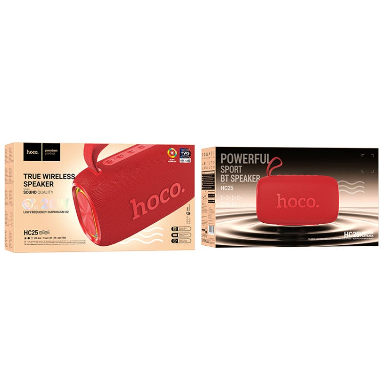 hoco HC25 Radiante Sports Bluetooth 5.2 Speaker Support TWS / FM(Red) - Desktop Speaker by hoco | Online Shopping South Africa | PMC Jewellery | Buy Now Pay Later Mobicred