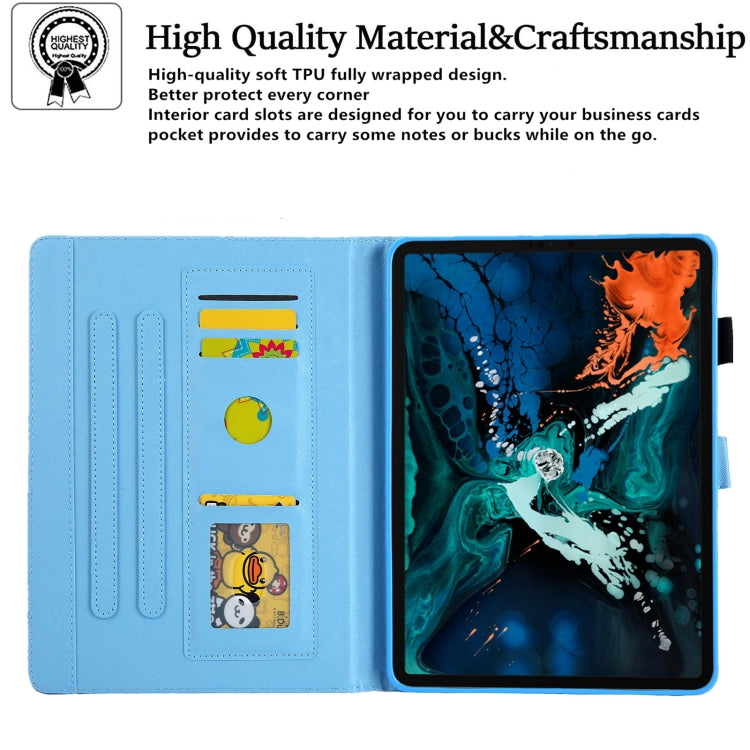 For iPad Pro 11 2024 Colored Drawing Leather Smart Tablet Case(Red Moom) - iPad Pro 11 2024 Cases by PMC TechLife | Online Shopping South Africa | PMC TechLife | Buy Now Pay Later Mobicred