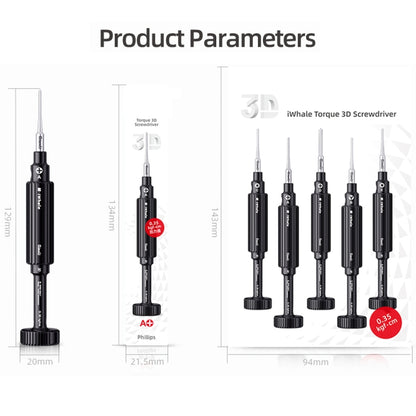 QianLi iWhale Special S2 Steel Magnetic Torque 3D Screwdriver, Model:E T2 Torx 0.35 - Screwdriver by QIANLI | Online Shopping South Africa | PMC Jewellery | Buy Now Pay Later Mobicred