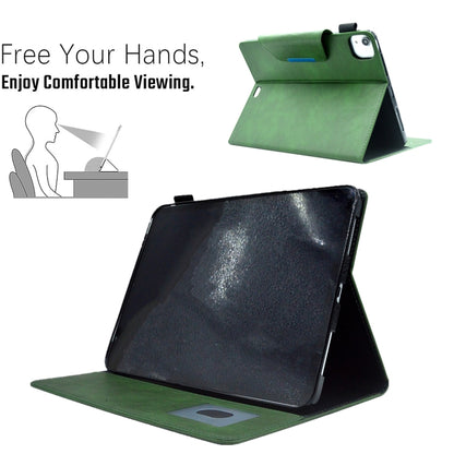 For iPad Pro 11 2024 Suede Cross Texture Magnetic Clasp Leather Smart Tablet Case(Green) - iPad Pro 11 2024 Cases by PMC Jewellery | Online Shopping South Africa | PMC Jewellery | Buy Now Pay Later Mobicred