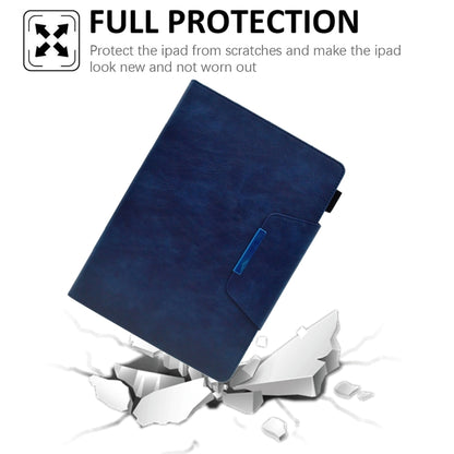 For iPad Pro 11 2024 Suede Cross Texture Magnetic Clasp Leather Smart Tablet Case(Blue) - iPad Pro 11 2024 Cases by PMC Jewellery | Online Shopping South Africa | PMC Jewellery | Buy Now Pay Later Mobicred