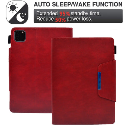 For iPad Pro 11 2024 Suede Cross Texture Magnetic Clasp Leather Smart Tablet Case(Red) - iPad Pro 11 2024 Cases by PMC Jewellery | Online Shopping South Africa | PMC Jewellery | Buy Now Pay Later Mobicred