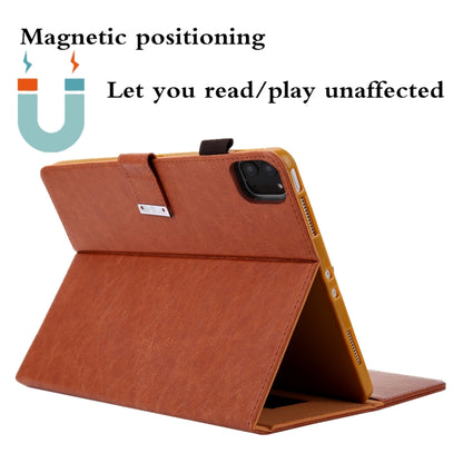 For iPad Pro 11 2024 Business Style Horizontal Flip Leather Smart Tablet Case with Holder(Brown) - iPad Pro 11 2024 Cases by PMC Jewellery | Online Shopping South Africa | PMC Jewellery | Buy Now Pay Later Mobicred