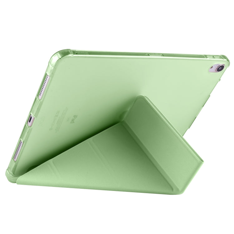 For iPad Pro 13 2024 Multi-folding TPU Leather Smart Tablet Case with Pen Slot(Matcha Green) - iPad Pro 13 2024 Cases by PMC TechLife | Online Shopping South Africa | PMC TechLife | Buy Now Pay Later Mobicred