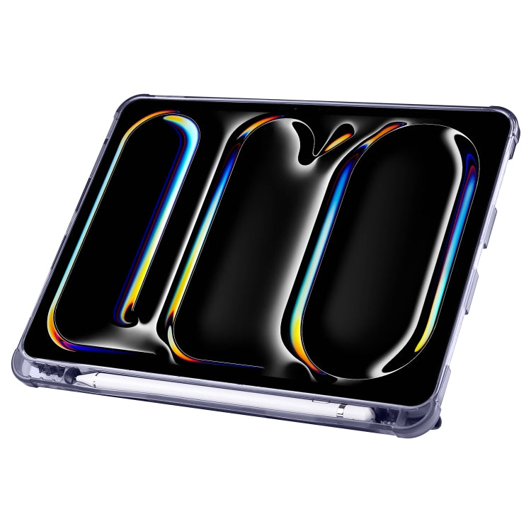 For iPad Pro 13 2024 Multi-folding TPU Leather Smart Tablet Case with Pen Slot(Lavender Purple) - iPad Pro 13 2024 Cases by PMC TechLife | Online Shopping South Africa | PMC TechLife | Buy Now Pay Later Mobicred
