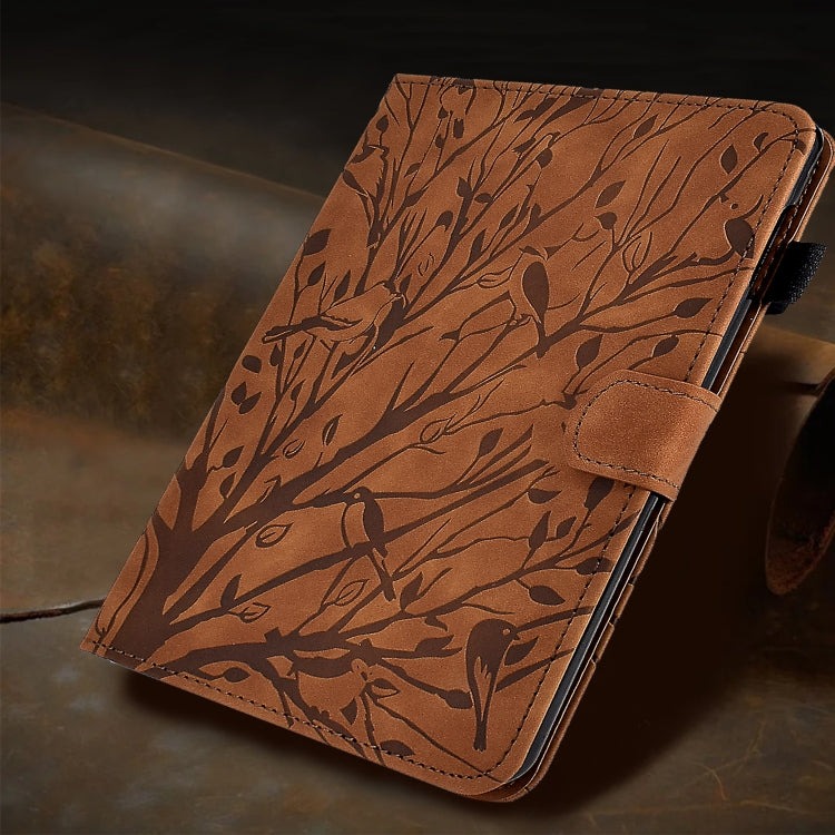 For iPad Pro 11 2024 Fortune Tree Embossed Leather Smart Tablet Case(Brown) - free shipping - PMC TechLife - Order now!