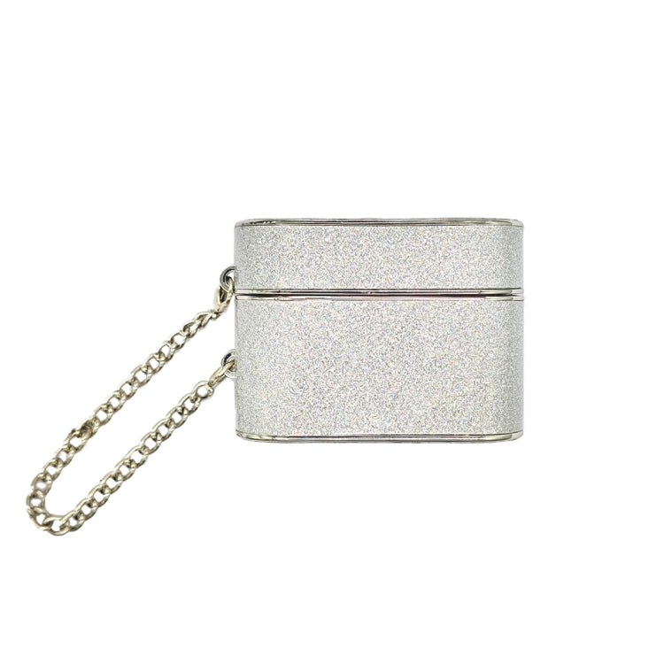 For AirPods Pro Cylindrical Glitter Leather Texture Bluetooth Earphone Protective Case(Silver) - For AirPods Pro by PMC Jewellery | Online Shopping South Africa | PMC Jewellery | Buy Now Pay Later Mobicred