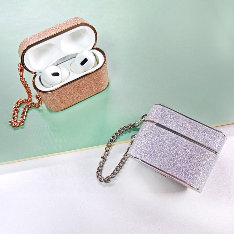 For AirPods 3 Cylindrical Glitter Leather Texture Bluetooth Earphone Protective Case(Rose Gold) - For AirPods 3 by PMC Jewellery | Online Shopping South Africa | PMC Jewellery | Buy Now Pay Later Mobicred