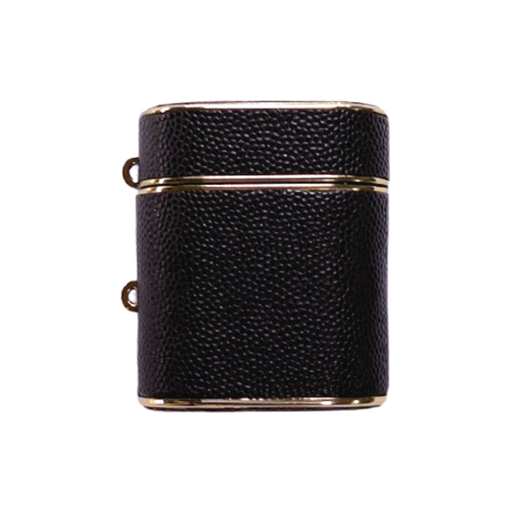 For AirPods 2 / 1 Cylindrical Ball Texture Bluetooth Earphone Protective Case(Black) - For AirPods 1/2 by PMC Jewellery | Online Shopping South Africa | PMC Jewellery | Buy Now Pay Later Mobicred