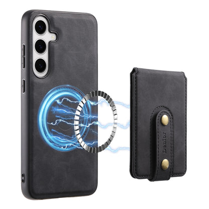 For Samsung Galaxy S24+ 5G Denior D14 NK Retro Pattern MagSafe Magnetic Card Holder Leather Phone Case(Black) - Galaxy S24+ 5G Cases by Denior | Online Shopping South Africa | PMC Jewellery | Buy Now Pay Later Mobicred