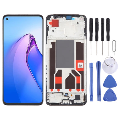For OPPO Reno8 5G OLED LCD Screen Digitizer Full Assembly with Frame - LCD Screen by PMC Jewellery | Online Shopping South Africa | PMC Jewellery | Buy Now Pay Later Mobicred