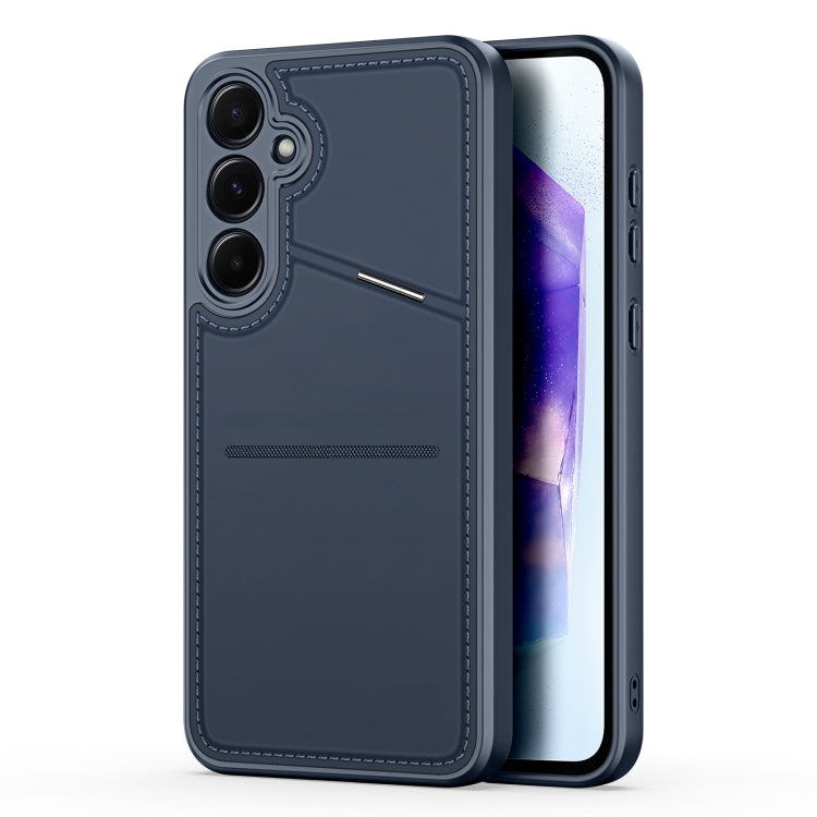 For Samsung Galaxy A55 5G DUX DUCIS Rafi II Series RFID Holder Phone Case(Blue) - Galaxy Phone Cases by DUX DUCIS | Online Shopping South Africa | PMC Jewellery | Buy Now Pay Later Mobicred