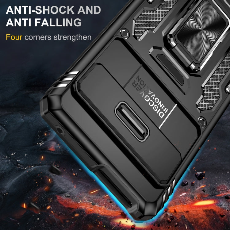 For Google Pixel 9/9 Pro Armor PC + TPU Camera Shield Phone Case(Black) - Google Cases by PMC TechLife | Online Shopping South Africa | PMC TechLife | Buy Now Pay Later Mobicred