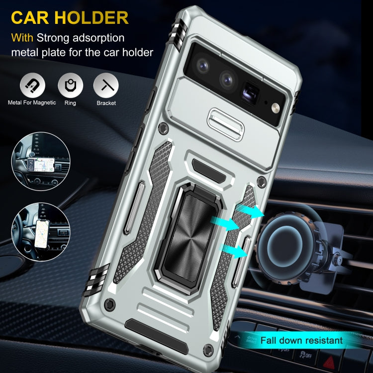 For Google Pixel 9 Pro XL 6.8 Armor PC + TPU Camera Shield Phone Case(Grey) - free shipping - PMC TechLife - Order now!