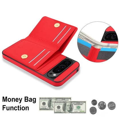 For Google Pixel 9 Pro XL RFID Anti-theft Card Ring Holder Phone Case(Red) - Google Cases by PMC Jewellery | Online Shopping South Africa | PMC Jewellery | Buy Now Pay Later Mobicred