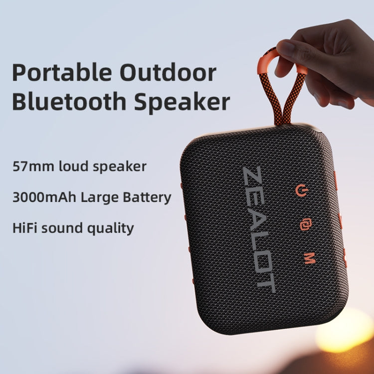 Zealot S75 Portable Outdoor IPX6 Waterproof Bluetooth Speaker(Orange) - free shipping - PMC Jewellery - Order now!