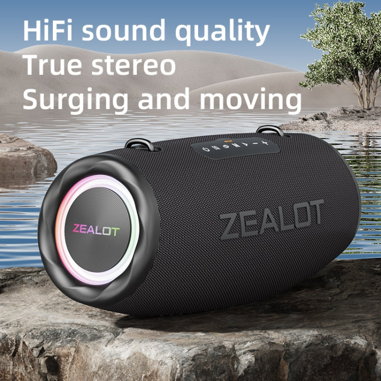 Zealot S87 80W Portable Outdoor Bluetooth Speaker with RGB Light(Blue) - Waterproof Speaker by ZEALOT | Online Shopping South Africa | PMC Jewellery | Buy Now Pay Later Mobicred