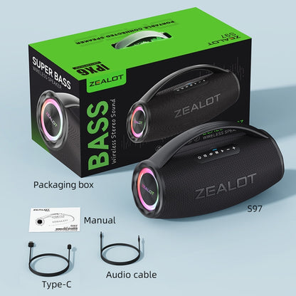 Zealot S97 80W Outdoor Portable RGB Light Bluetooth Speaker(Camouflage) - Waterproof Speaker by ZEALOT | Online Shopping South Africa | PMC Jewellery | Buy Now Pay Later Mobicred