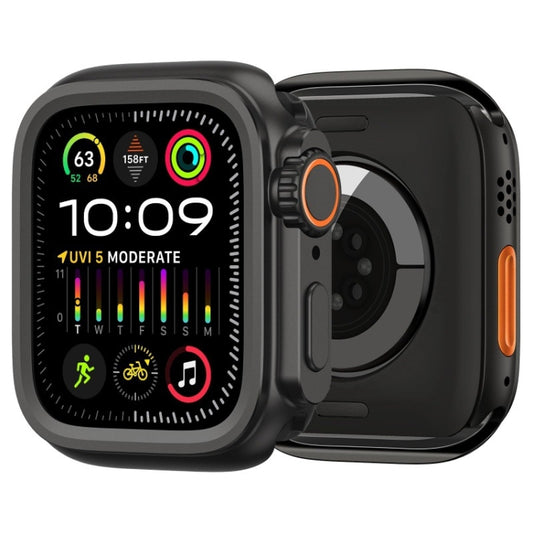 For Apple Watch Series 9 / 8 / 7 45mm Change to Ultra 49mm Alloy Watch Case(Black) - Watch Cases by PMC Jewellery | Online Shopping South Africa | PMC Jewellery | Buy Now Pay Later Mobicred