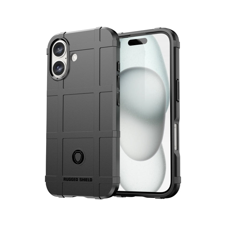 For iPhone 16 Plus Full Coverage Shockproof TPU Phone Case(Black) - iPhone 16 Plus Cases by PMC TechLife | Online Shopping South Africa | PMC TechLife | Buy Now Pay Later Mobicred