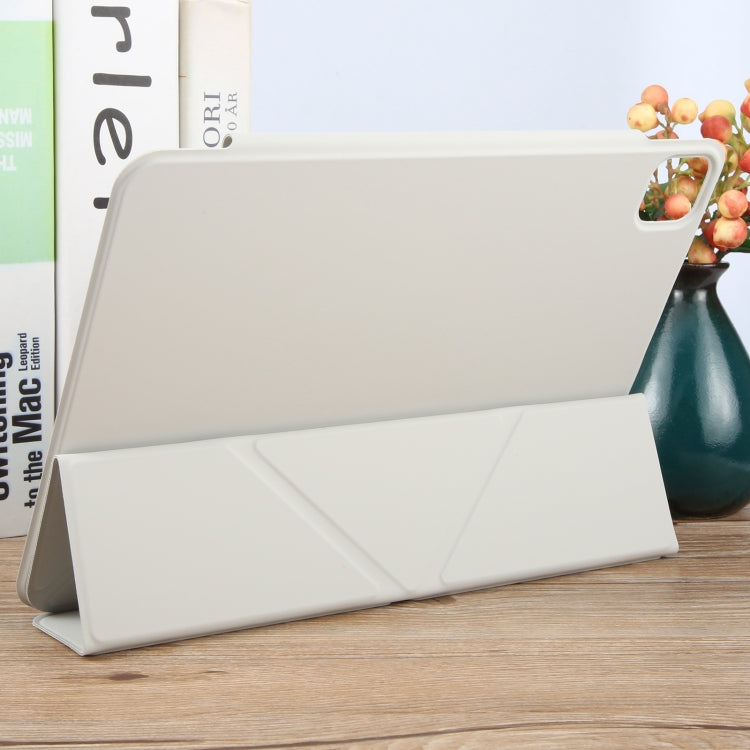 For iPad Air 13 2024 Y-Shape Double-sided Clip Magnetic Smart Tablet Case(Light Grey) - iPad Air 13 2024 Cases by PMC TechLife | Online Shopping South Africa | PMC TechLife | Buy Now Pay Later Mobicred