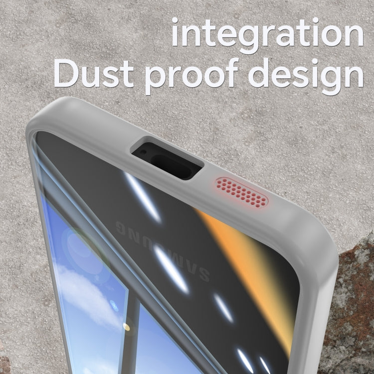 For Samsung Galaxy S25 5G Acrylic Hybrid TPU Armor Shockproof Phone Case(Grey) - Galaxy S25 5G Cases by PMC Jewellery | Online Shopping South Africa | PMC Jewellery | Buy Now Pay Later Mobicred