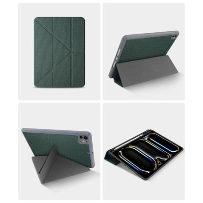 For iPad Air 13 2024 Mutural Multi-fold Smart Leather Tablet Case(Grey) - iPad Air 13 2024 Cases by Mutural | Online Shopping South Africa | PMC Jewellery | Buy Now Pay Later Mobicred