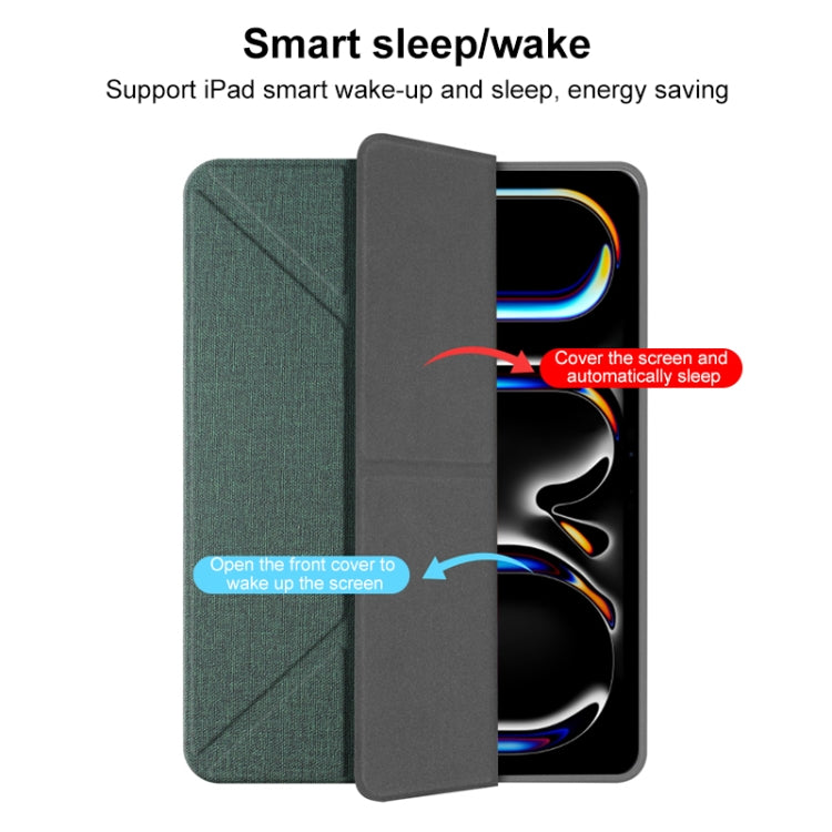 For iPad Air 11 2025 / 2024 Mutural Multi-fold Smart Leather Tablet Case(Green) - iPad Air 11 2025 / 2024 Cases by Mutural | Online Shopping South Africa | PMC TechLife | Buy Now Pay Later Mobicred