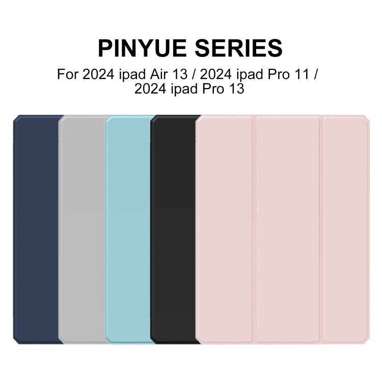 For iPad Air 13 2025 / 2024 Mutural Pinyue Series Smart Leather Tablet Case(Dark Blue) - iPad Air 13 2025 / 2024 Cases by Mutural | Online Shopping South Africa | PMC TechLife | Buy Now Pay Later Mobicred
